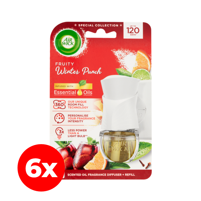 Gyümölcsös téli puncs, Air Wick elektromos utántöltő légfrissítő készülékhez. 6x19ml