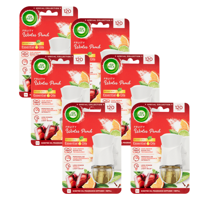 Gyümölcsös téli puncs, Air Wick elektromos utántöltő légfrissítő készülékhez. 6x19ml
