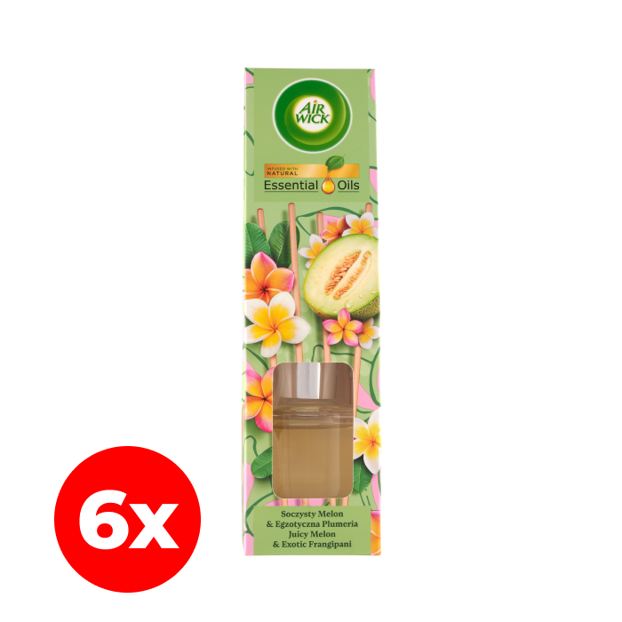 Lédús dinnye és frangipáni illatú, Air Wick pálcikás illatosító, 6x40 ml