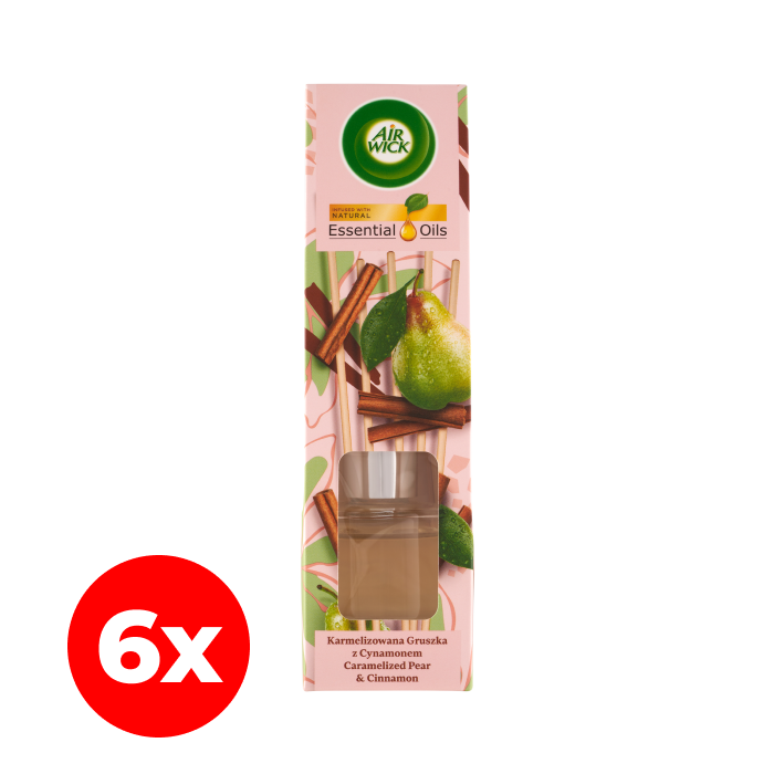 Körte és fahéj illatú, Air Wick pálcikás illatosító, 6x40 ml