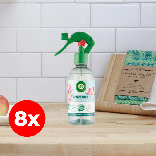 Eukaliptusz & frézia illatú, Air Wick Active Fresh légfrissítő spray, 8x237 ml