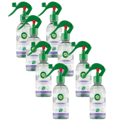 Friss levendula és gyöngyvirág, Air Wick Active Fresh légfrissítő spray, 8x237 ml