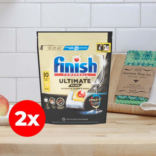 Citrom illatú Finish Ultimate Plus All-in-One mosogatógép kapszula, 2x90 db